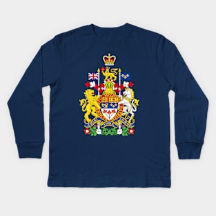 Royal Coat of Arms of Canada Kids Long Sleeve T-Shirt